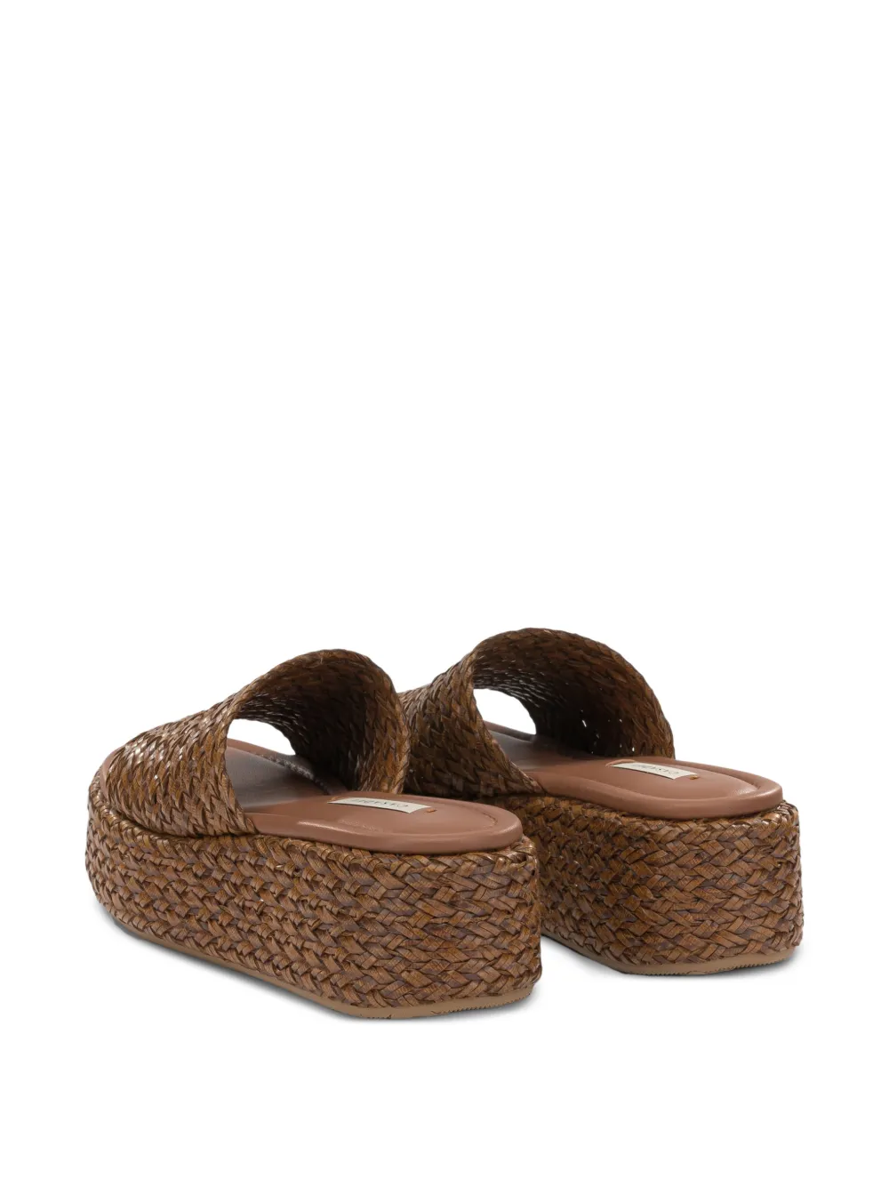 Casadei Suncity woven platform sandals Bruin