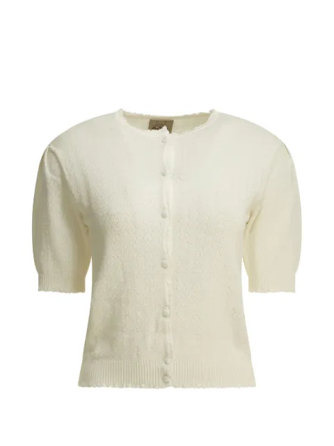 RAKKI chevron-knit short-sleeve sweater