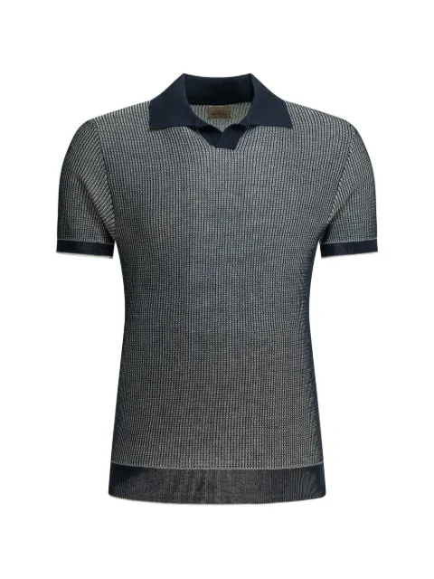 RAKKI Mercedes 300 two-tone textured polo shirt