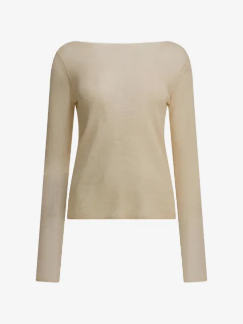 Auralee fine-knit boat-neck sweater