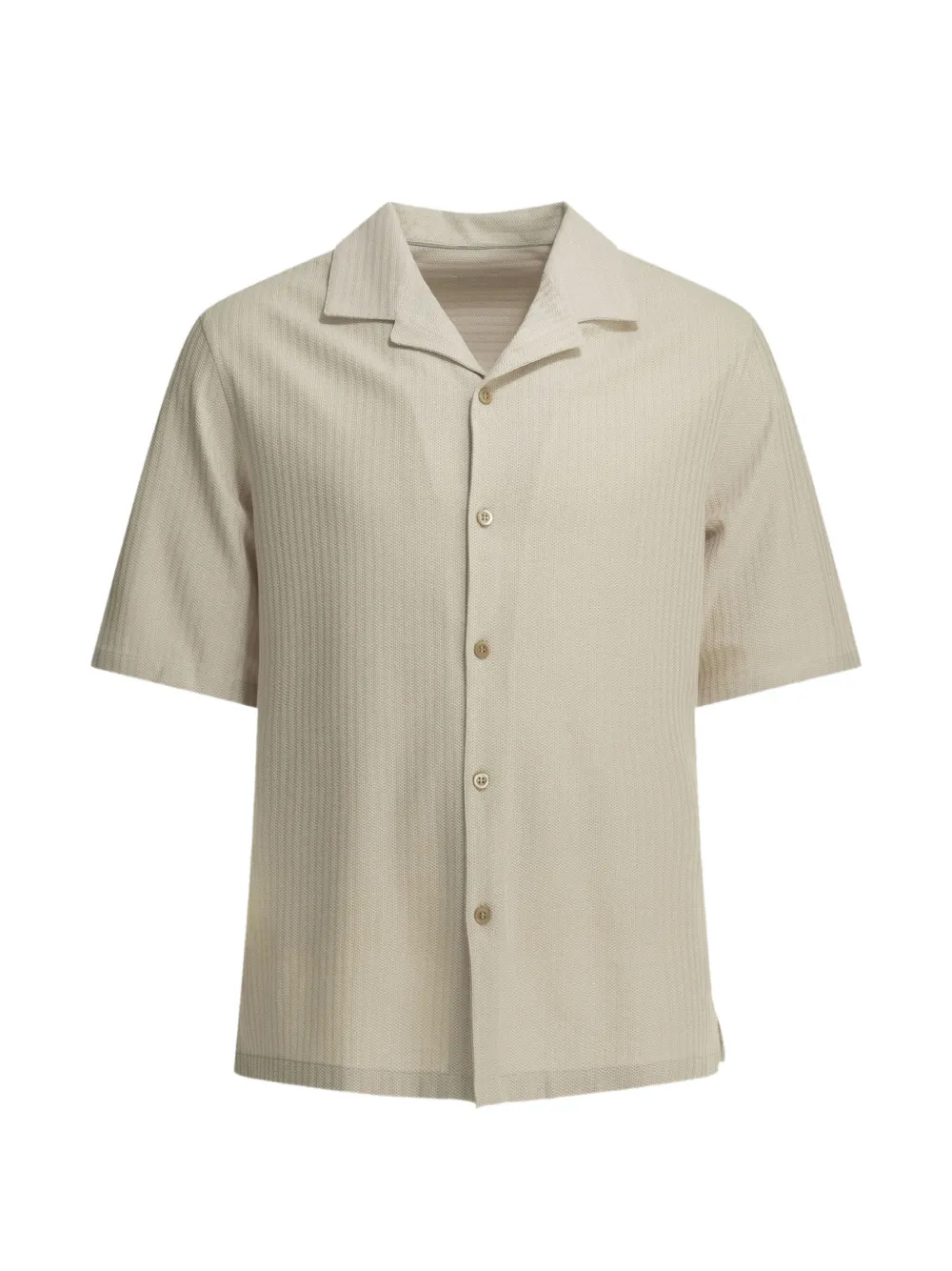 Brunello Cucinelli short-sleeved striped shirt - Toni neutri