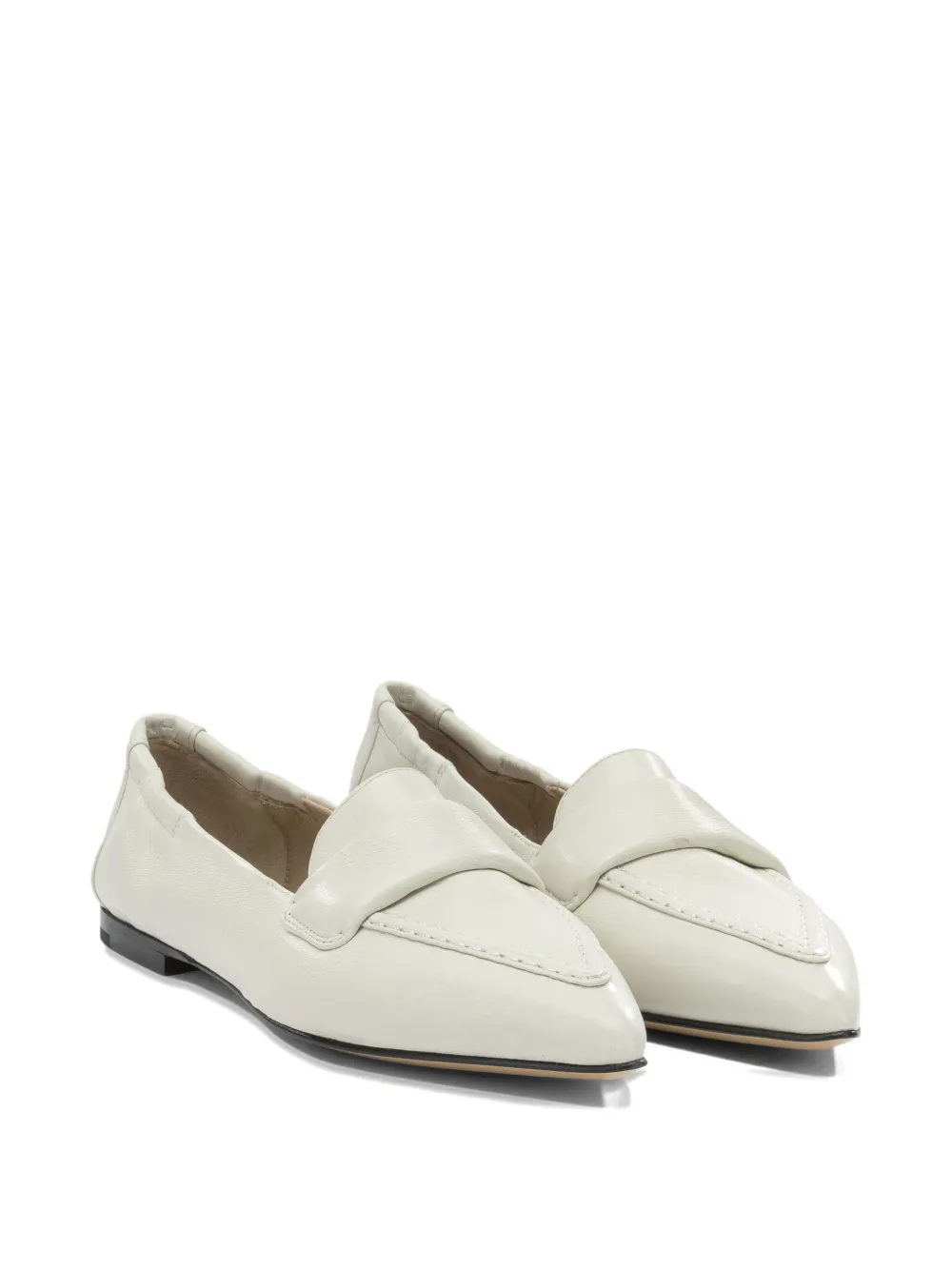 Pomme D´Or pointed-toe leather loafers Wit