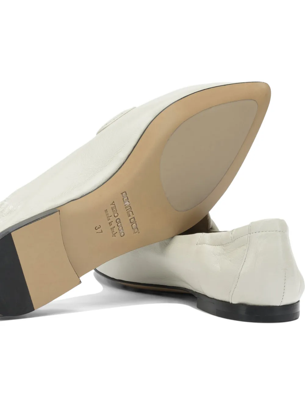 Pomme D´Or pointed-toe leather loafers Wit