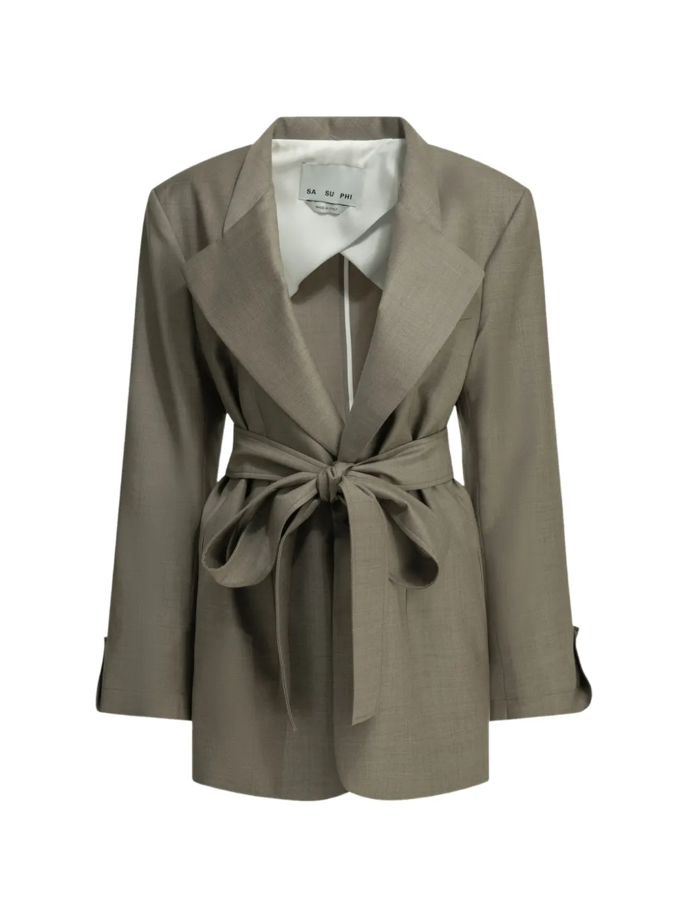 SA SU PHI belted double-breasted coat - Grigio