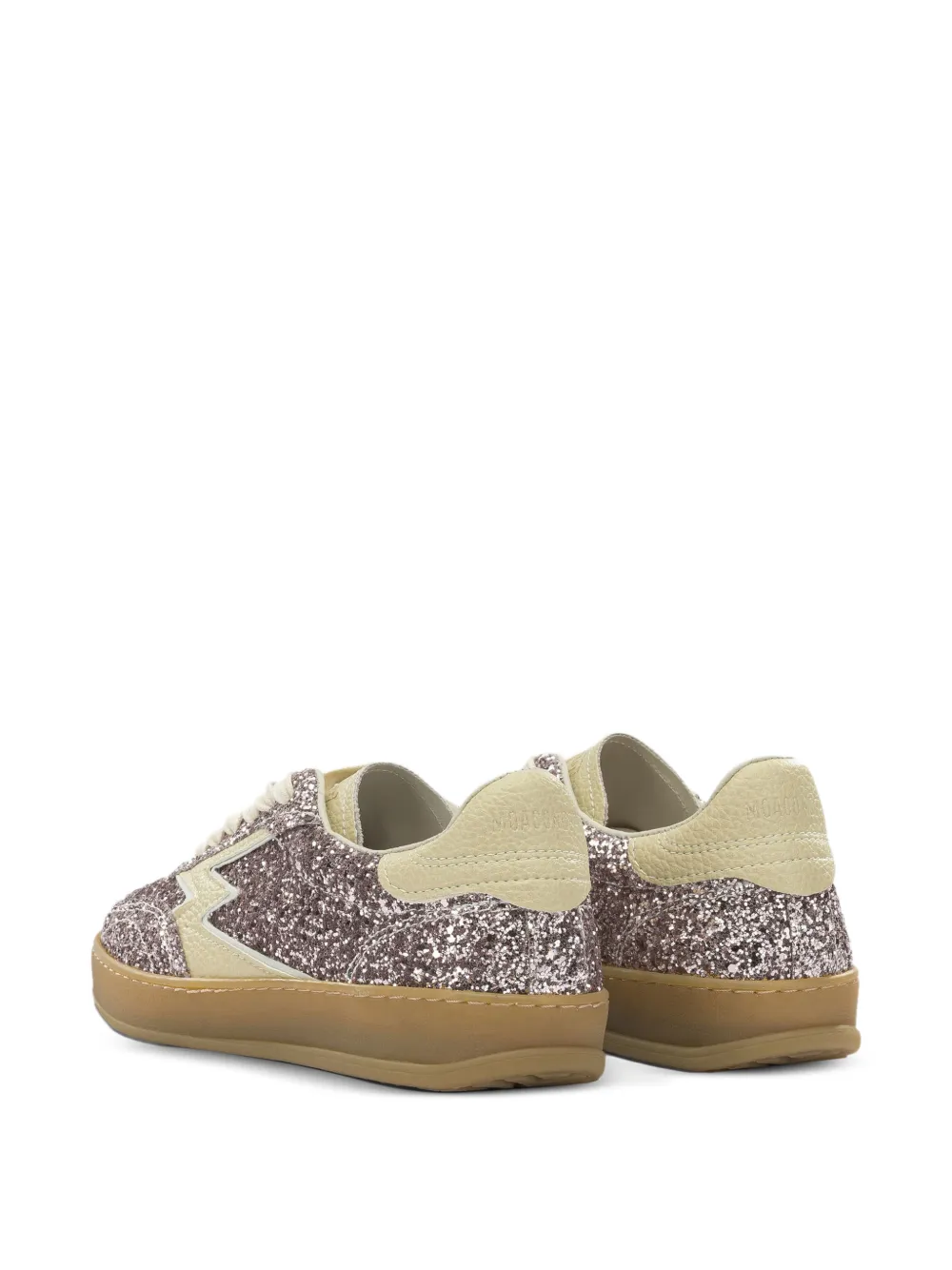 MOA CONCEPT glitter-embellished leather sneakers Roze