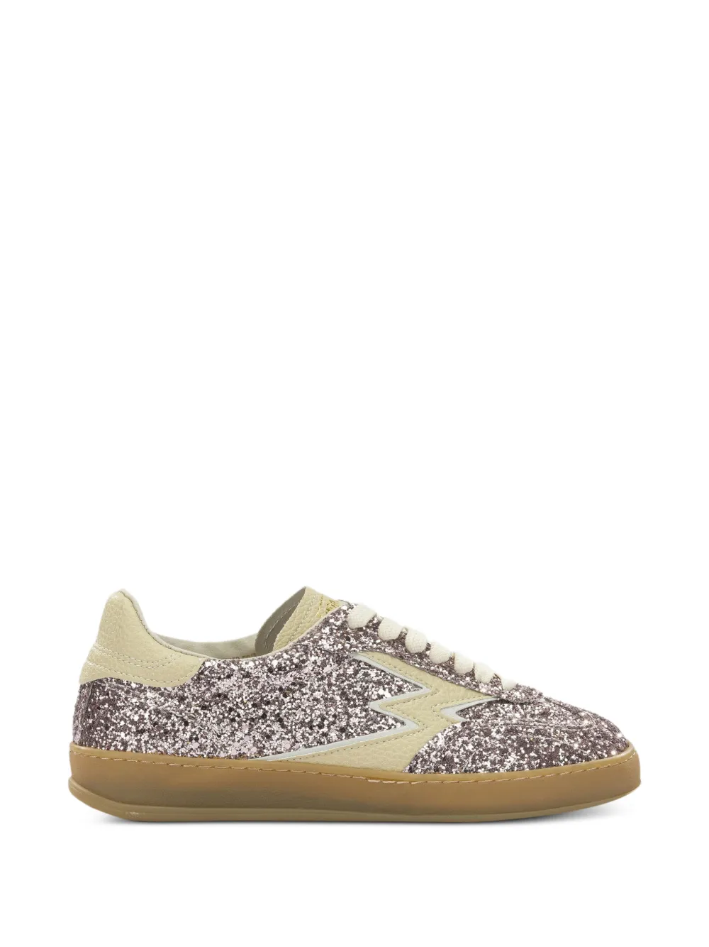 MOA CONCEPT glitter-embellished leather sneakers Roze