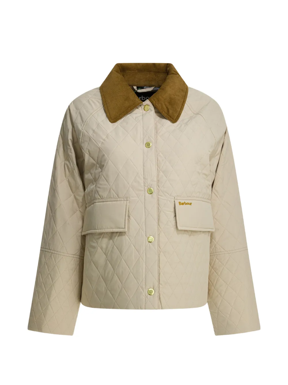 Barbour quilted corduroy-collar jacket - Toni neutri