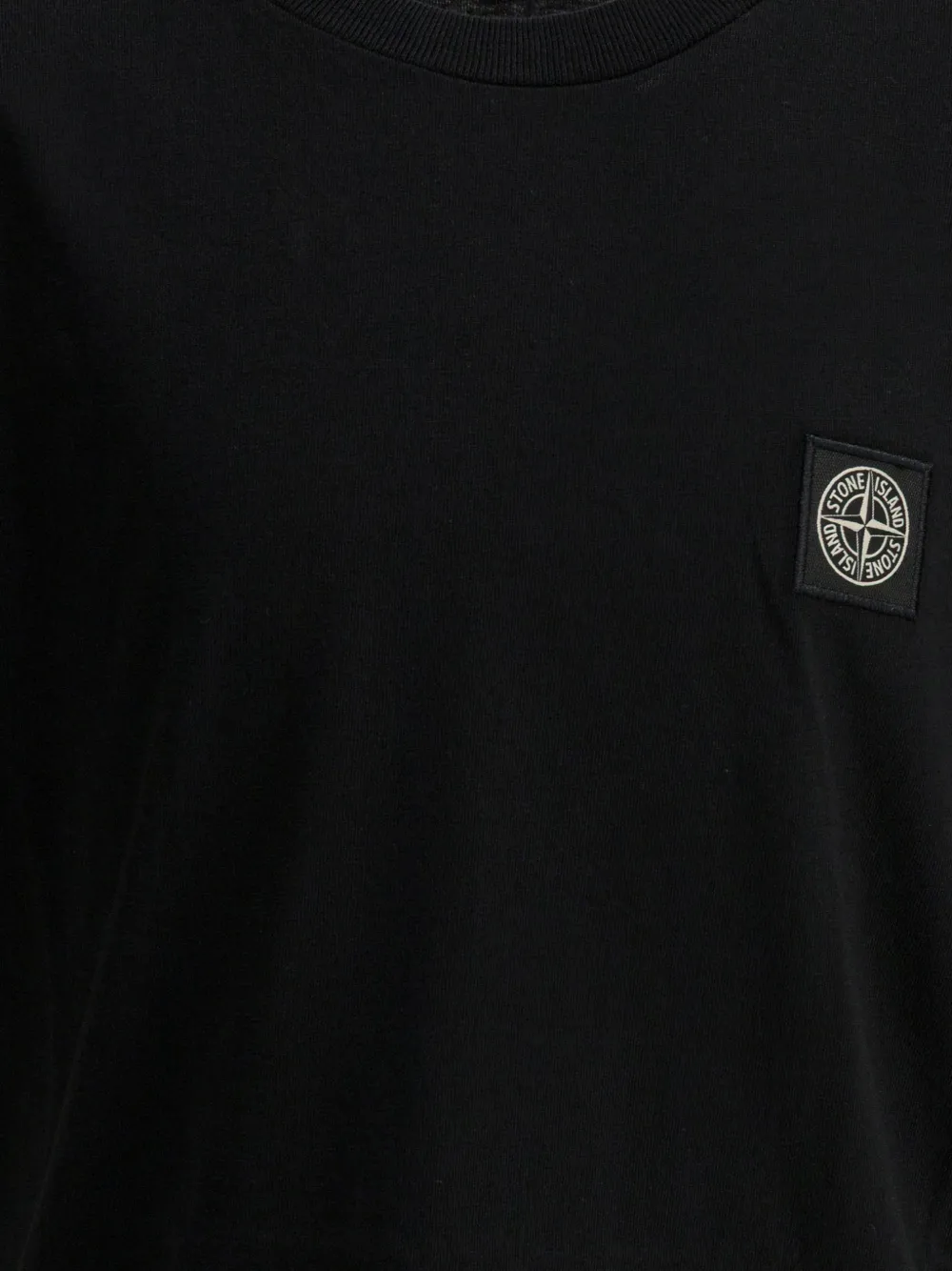 Stone Island Junior T-shirt met logopatch Zwart