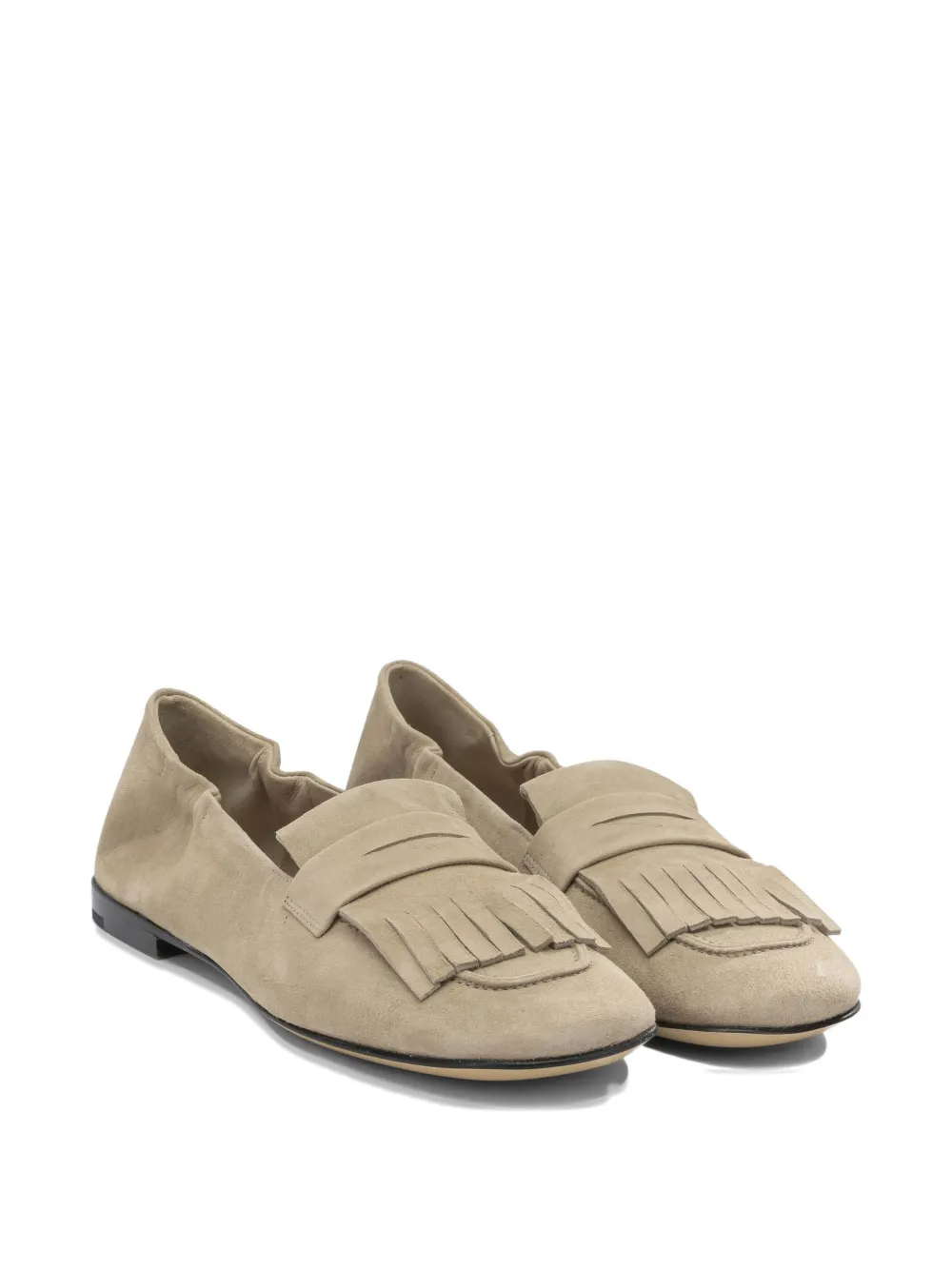 Pomme D´Or fringe-detail suede loafers Beige