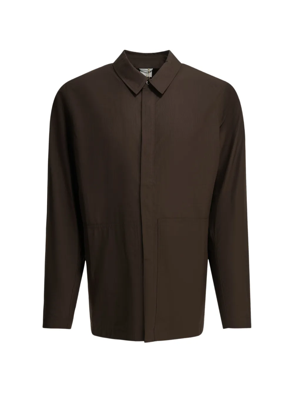 Houdini Sportswear ripstop logo-embroidered coat - Marrone