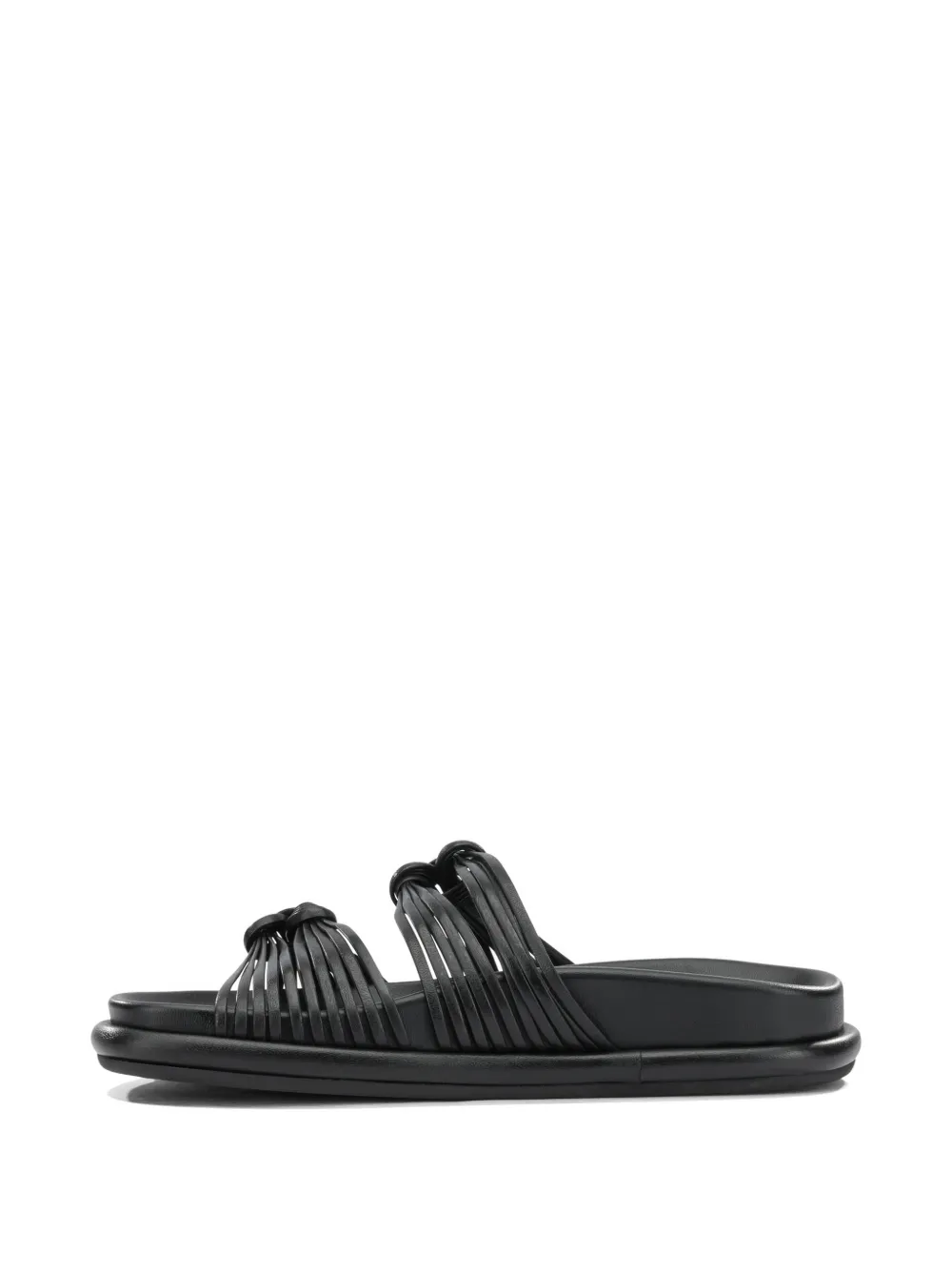 Santoni knotted multi-strap sandals Zwart