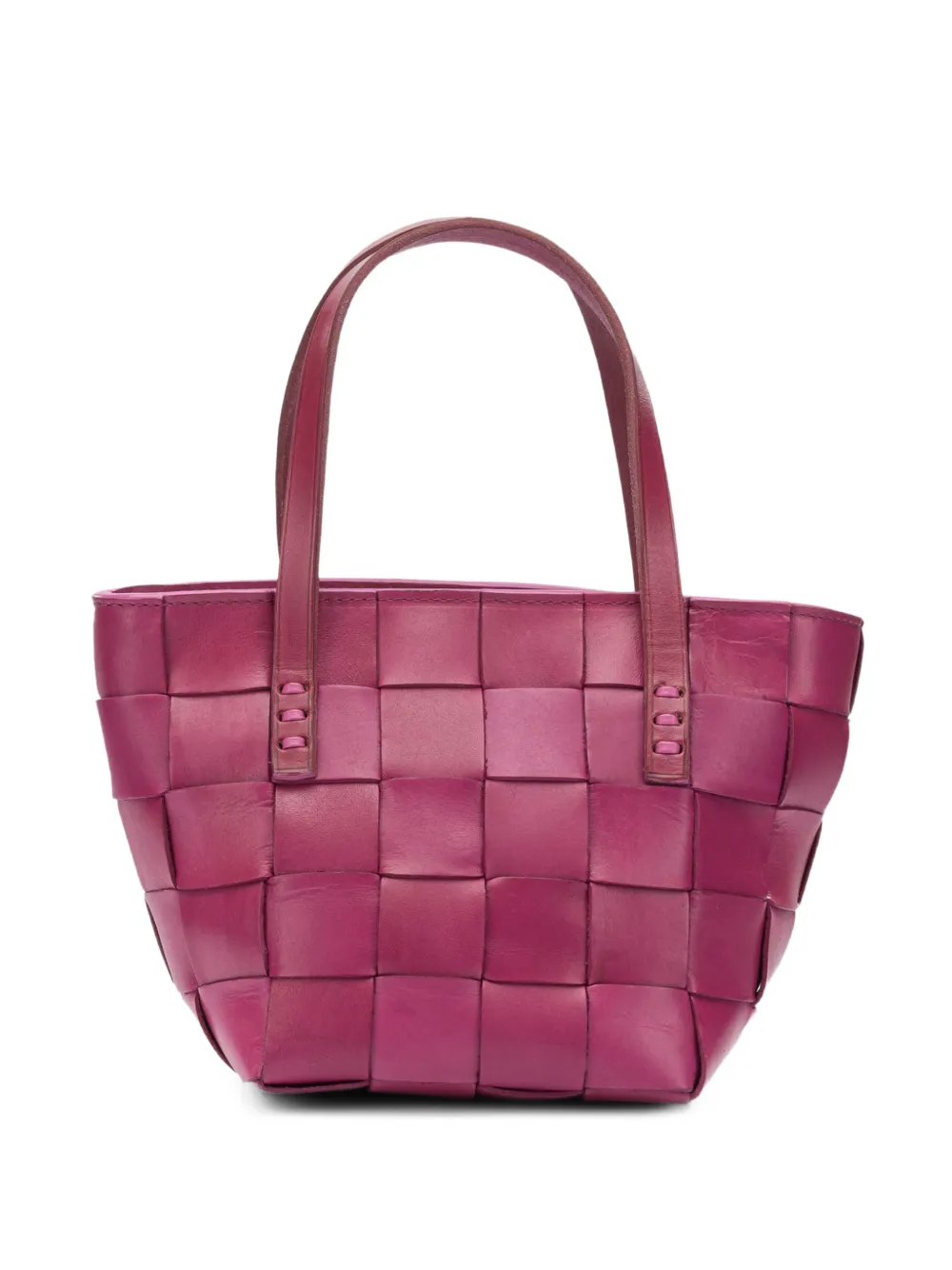 DRAGON DIFFUSION woven leather tote bag - Rosa