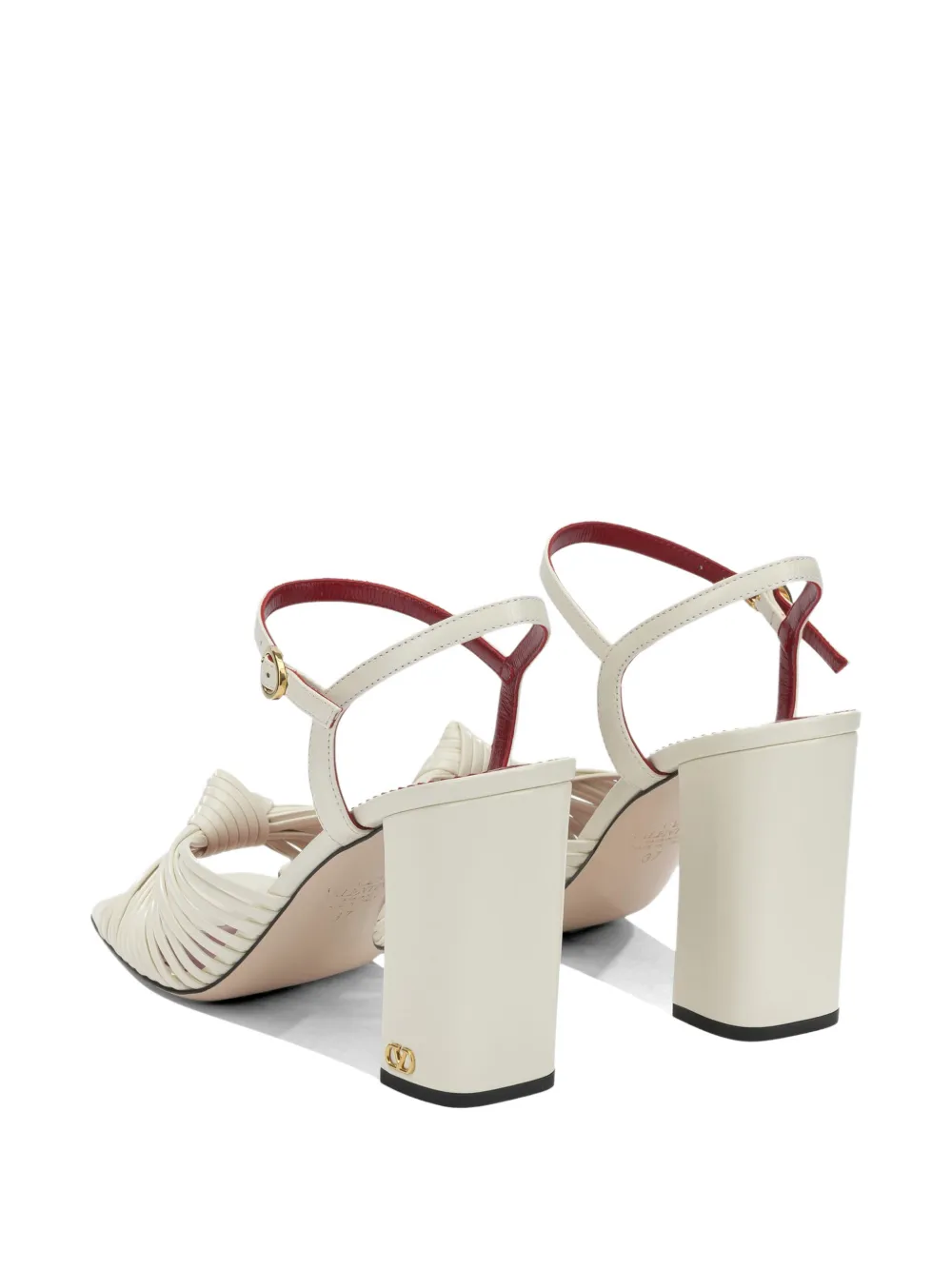 Valentino Garavani Annet knot-detail leather sandals Beige