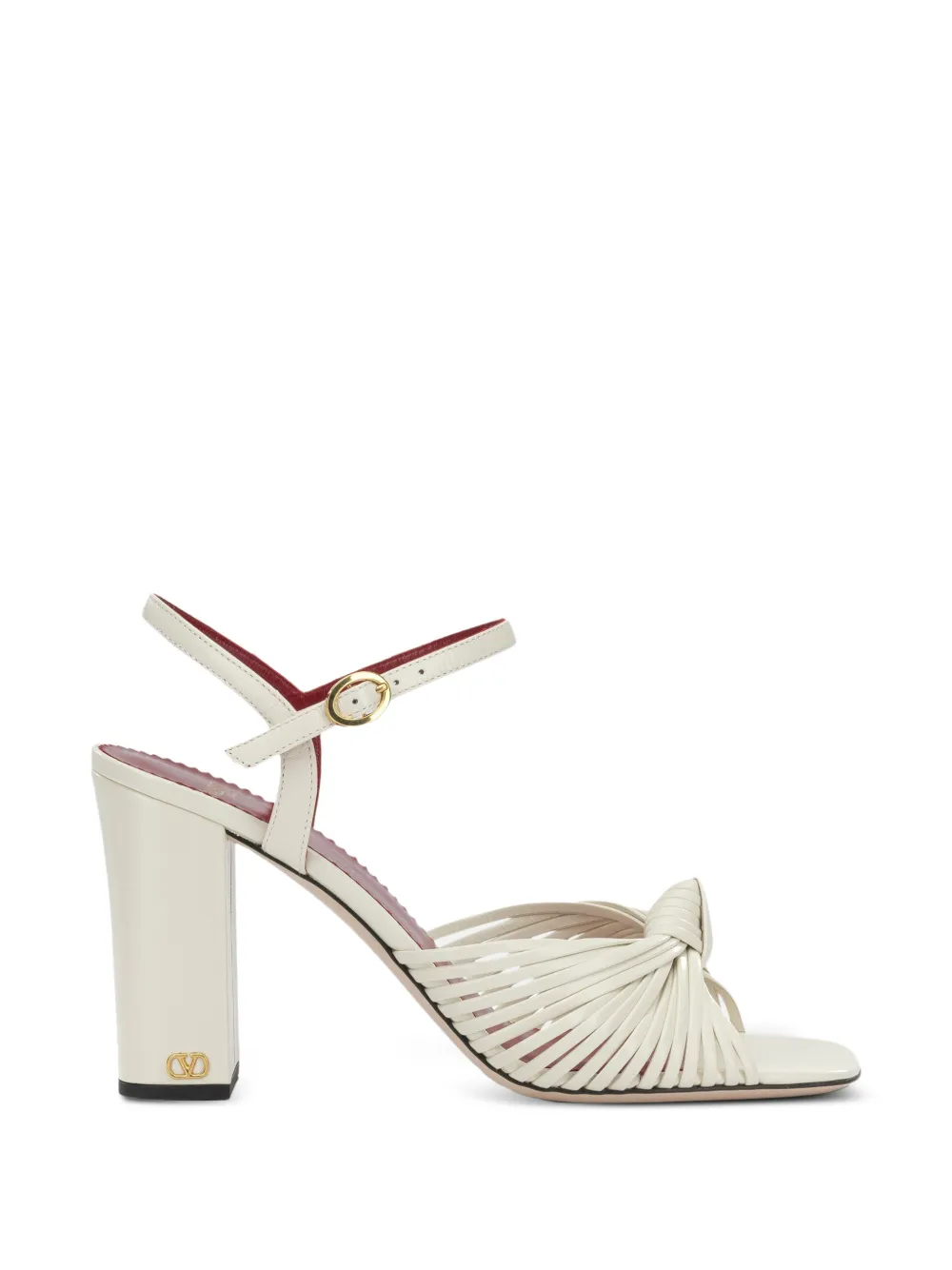Valentino Garavani Annet knot-detail leather sandals - Neutrals