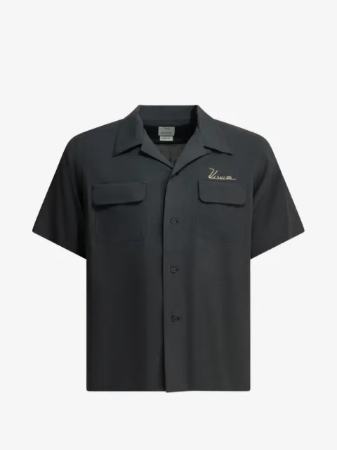 visvim logo-print short-sleeve shirt