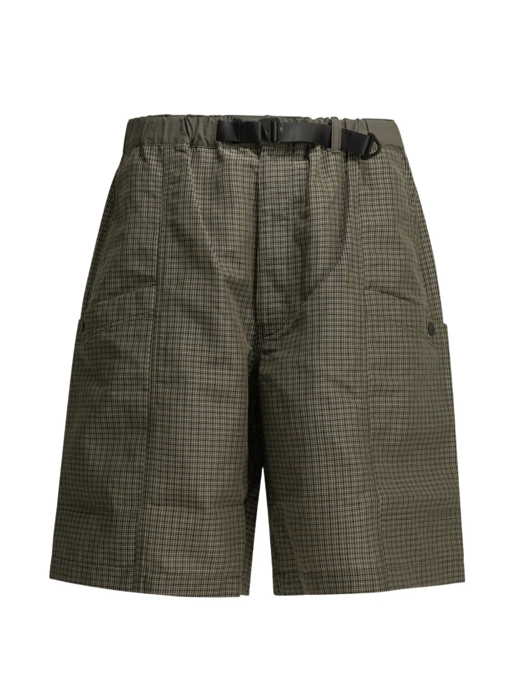 Comme des Garçons Homme check-pattern belted shorts - Toni neutri