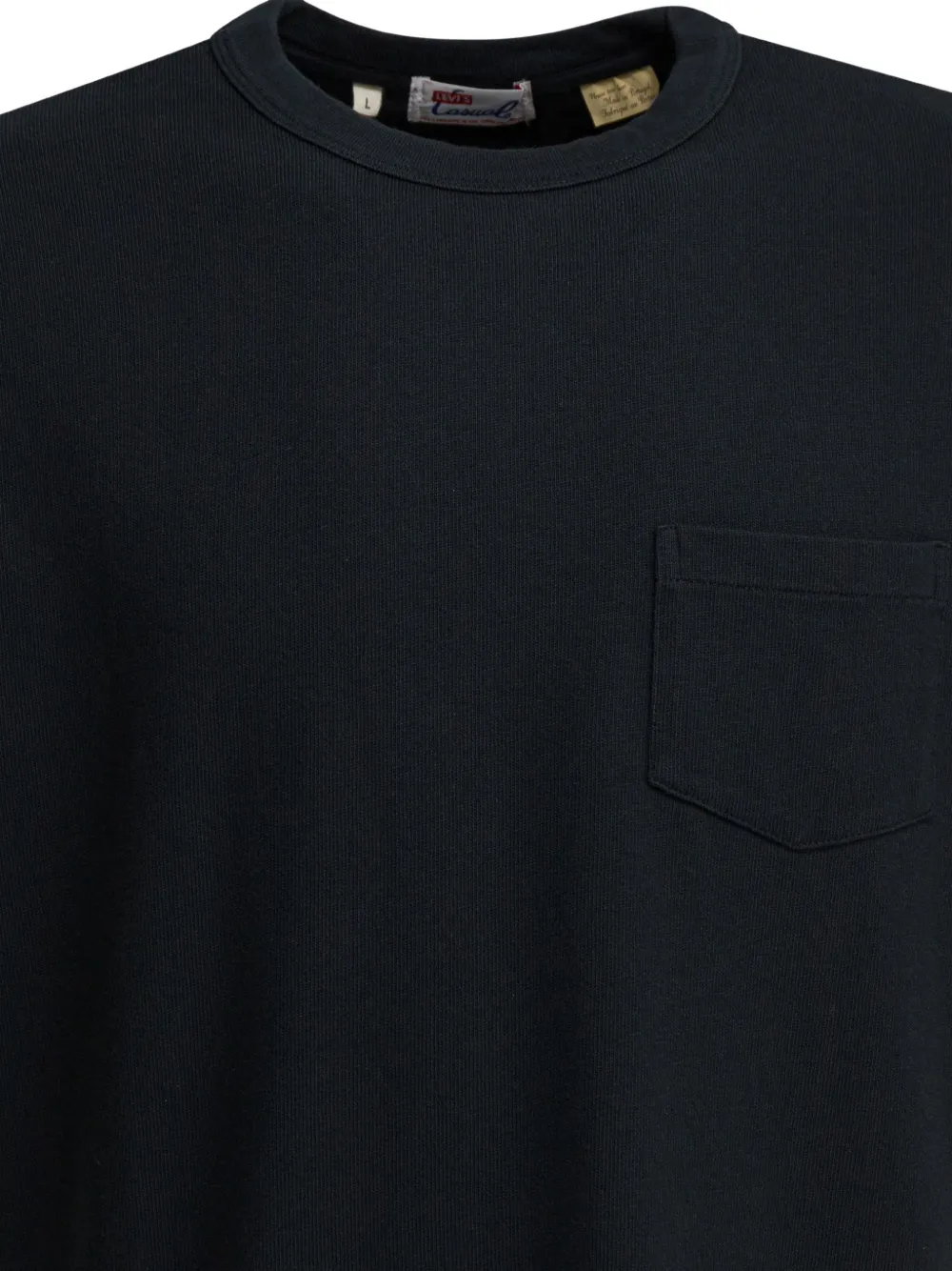 Levi's T-shirt met borstzak Zwart