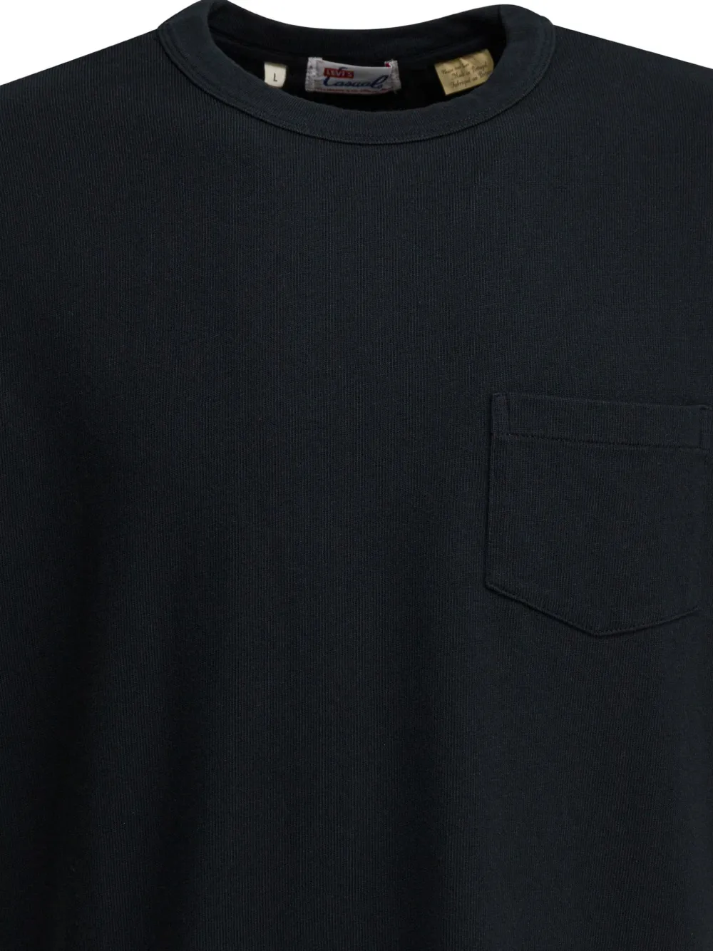 Levi's T-shirt met borstzak Zwart