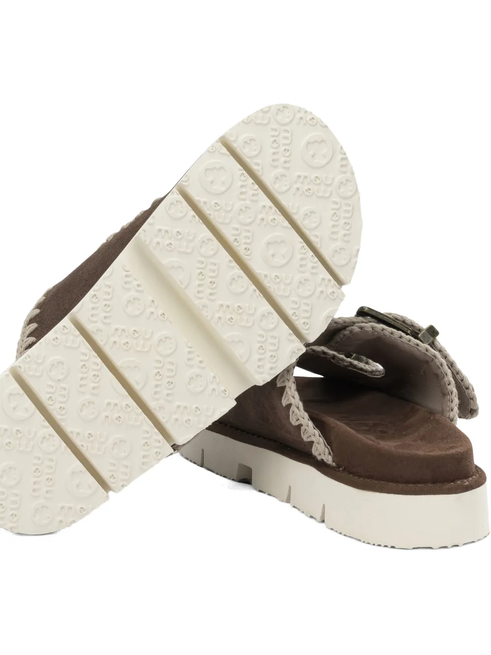 Mou crochet-trim buckle-fastening sandals Bruin