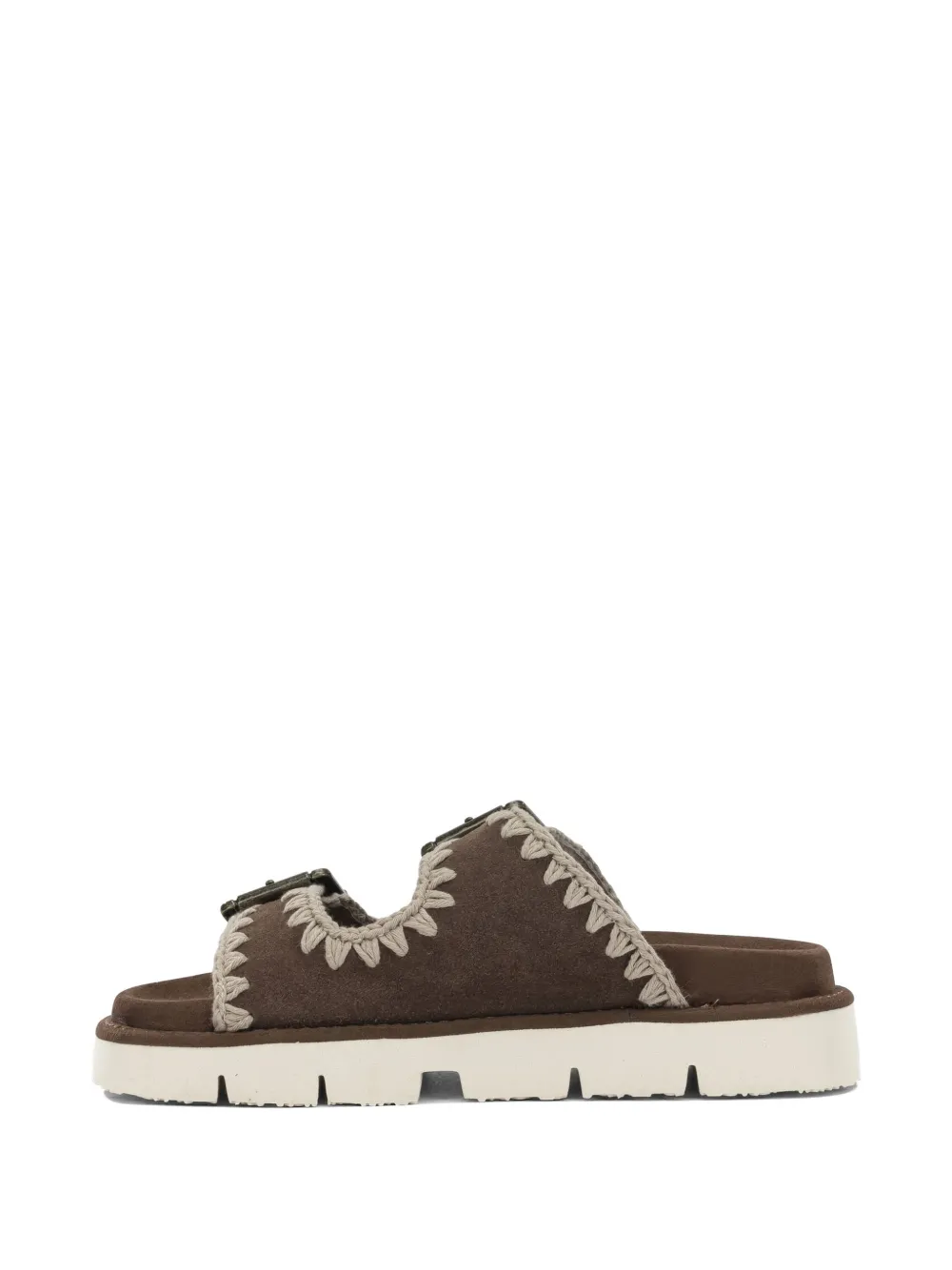 Mou crochet-trim buckle-fastening sandals Bruin