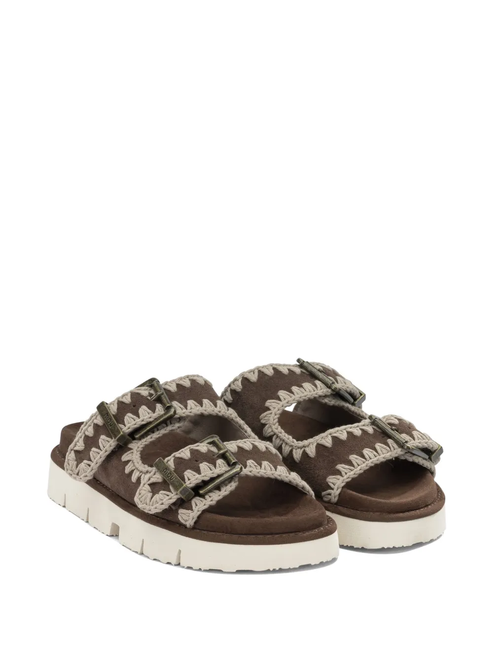 Mou crochet-trim buckle-fastening sandals Bruin
