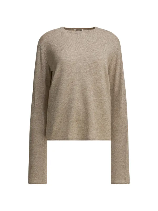 Auralee Cashmere-silk Sweater in Neutrals