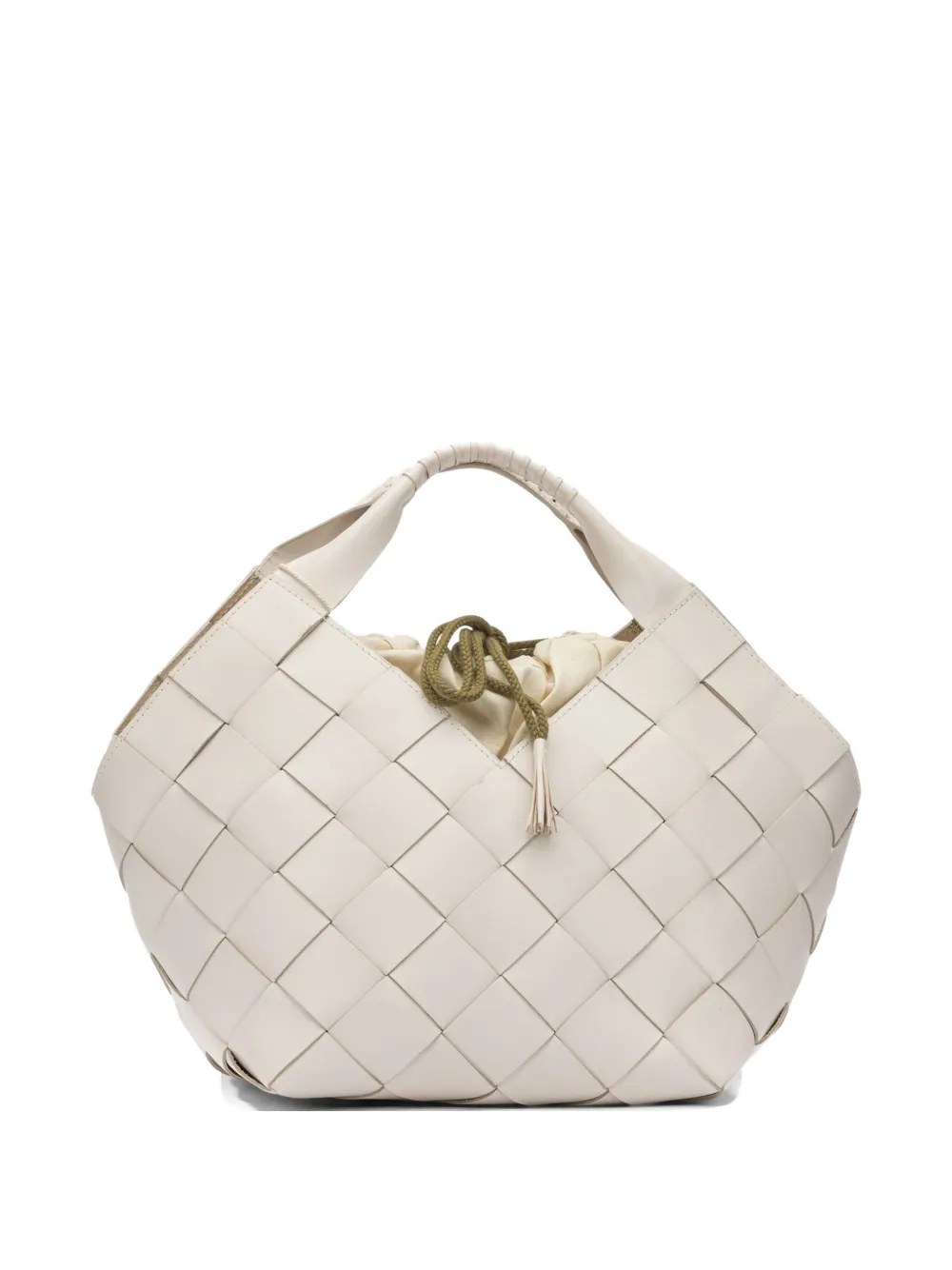 DRAGON DIFFUSION woven leather tote bag - Toni neutri