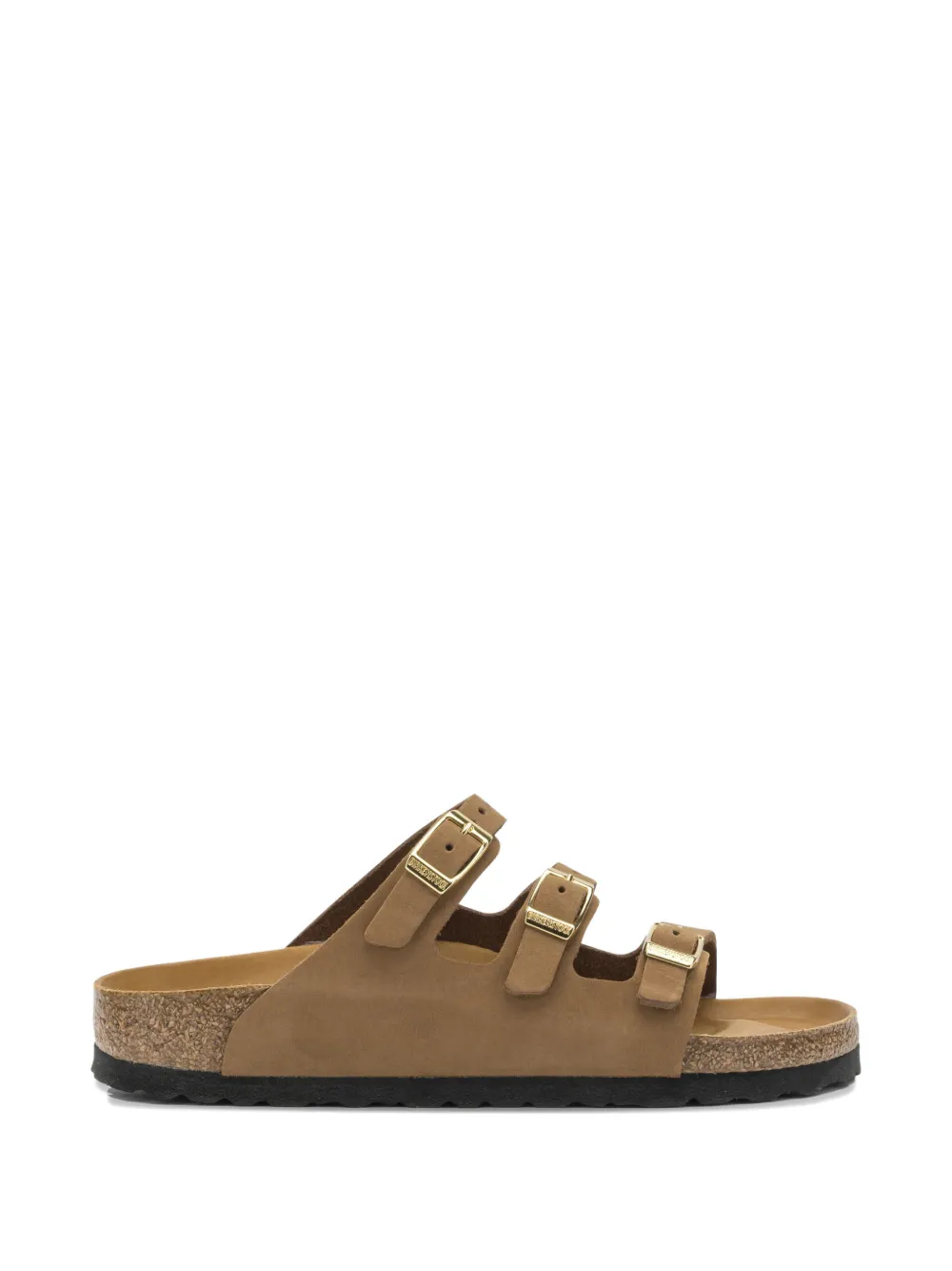Birkenstock triple-strap buckle-fastening sandals Beige