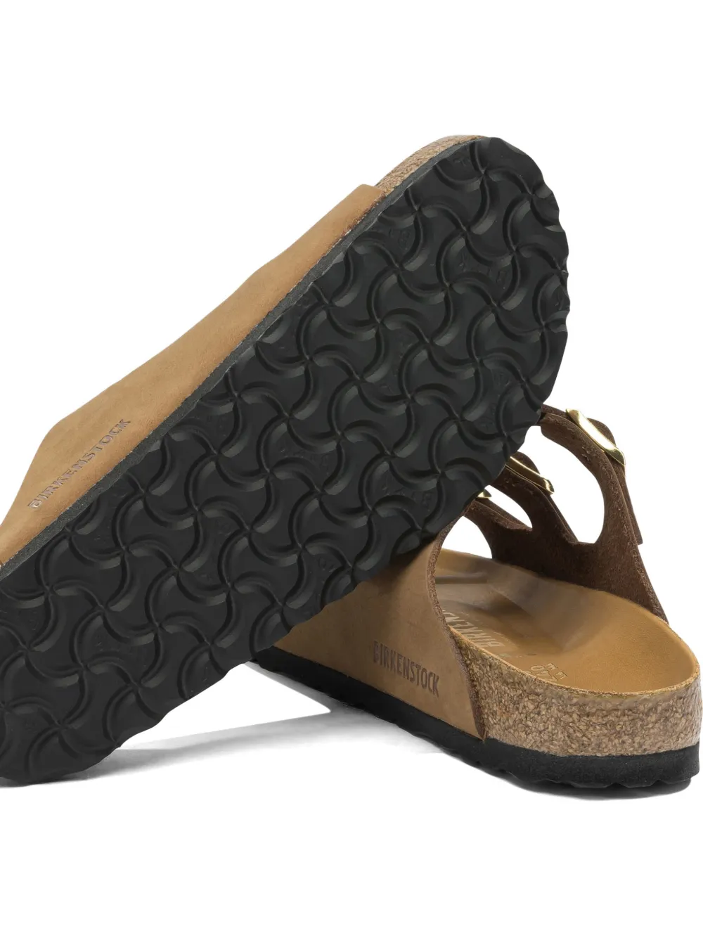 Birkenstock triple-strap buckle-fastening sandals Beige