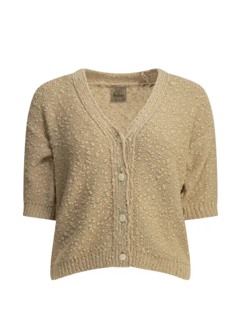 RAKKI B.B. bobble-knit V-neck cardigan
