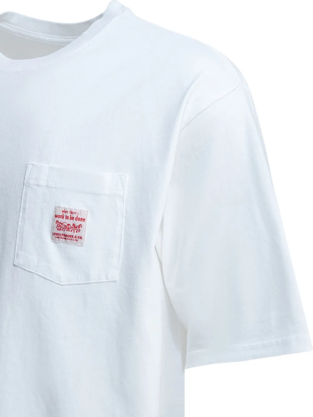 Levi's Workwear T-shirt met logopatch Wit