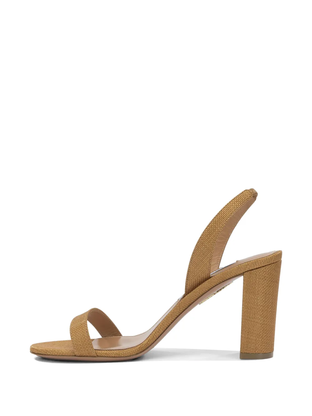 Aquazzura woven slingback sandals Beige