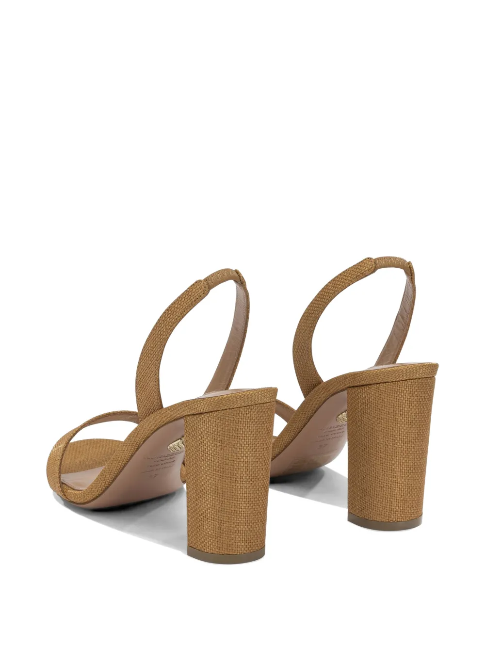 Aquazzura woven slingback sandals Beige