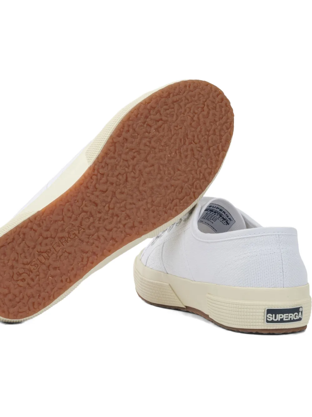 Superga lace-up canvas sneakers Wit