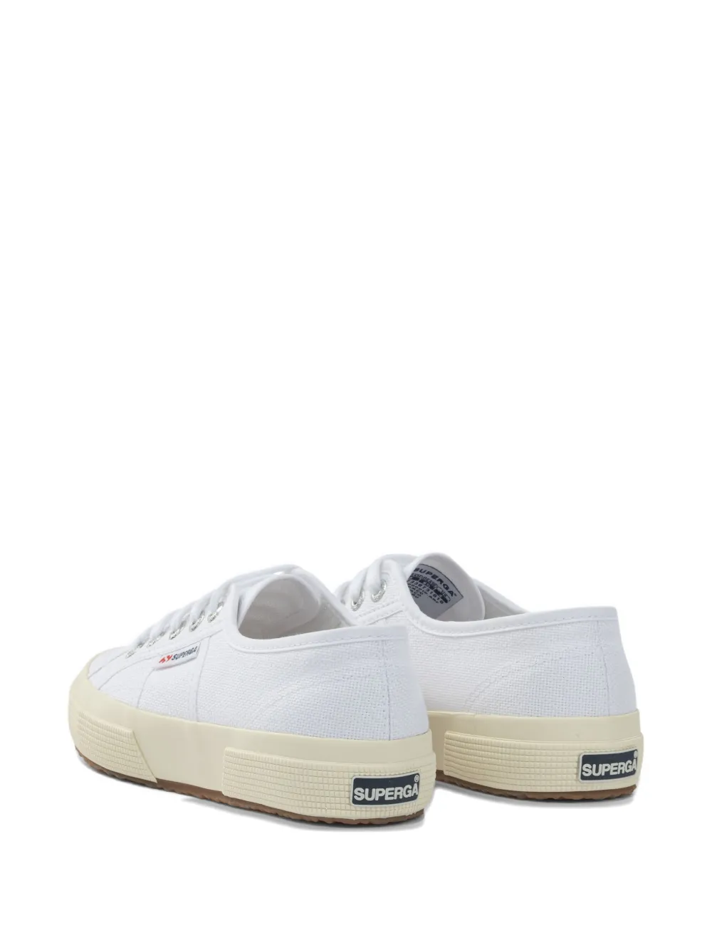 Superga lace-up canvas sneakers Wit