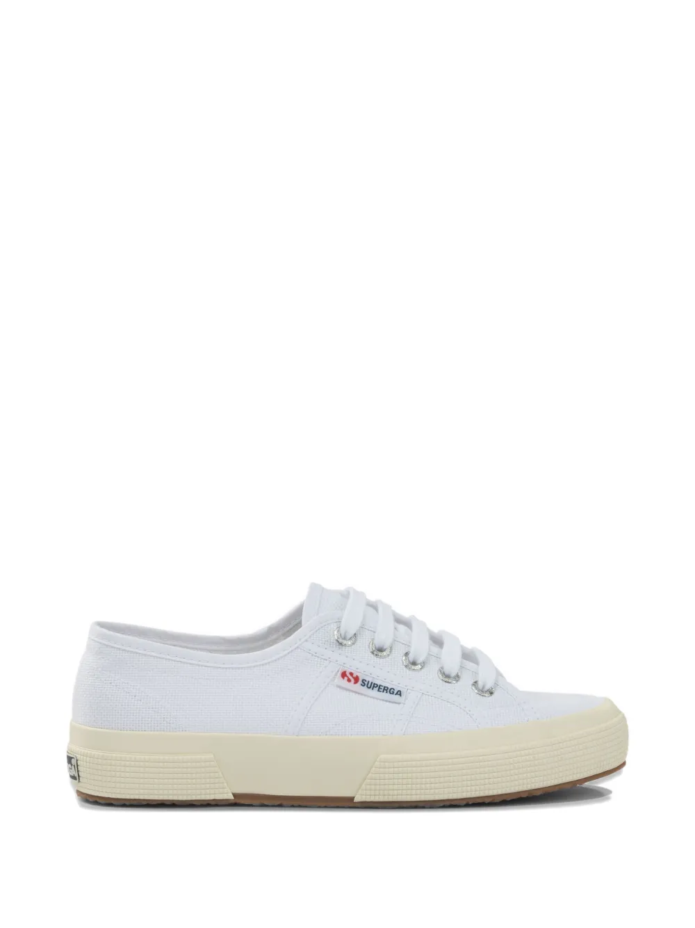 Superga lace-up canvas sneakers Wit