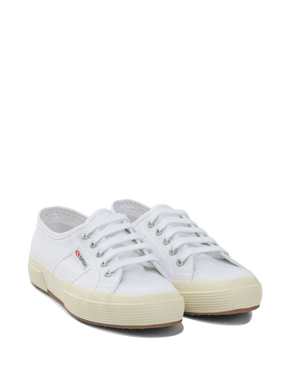 Superga lace-up canvas sneakers Wit