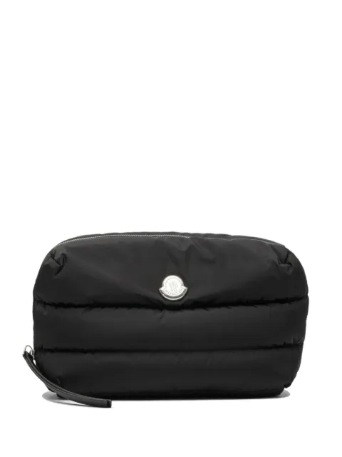 Moncler Caradoc padded logo-plaque make up bag