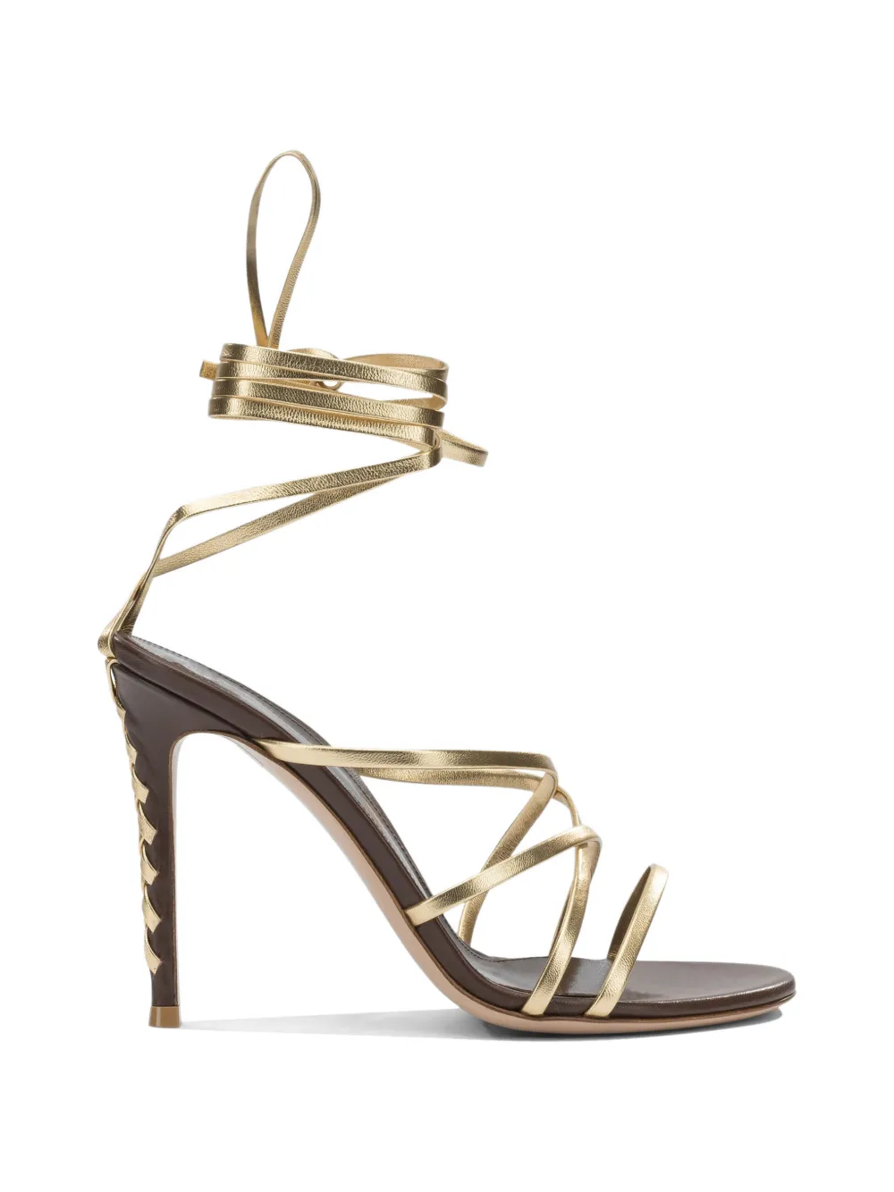 Gianvito Rossi lace-up stiletto-heel sandals Bruin