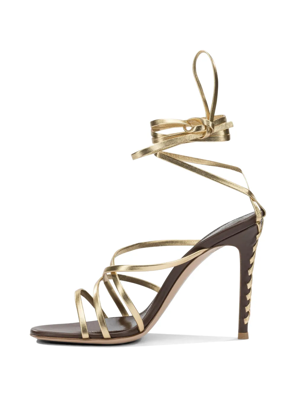 Gianvito Rossi lace-up stiletto-heel sandals Bruin