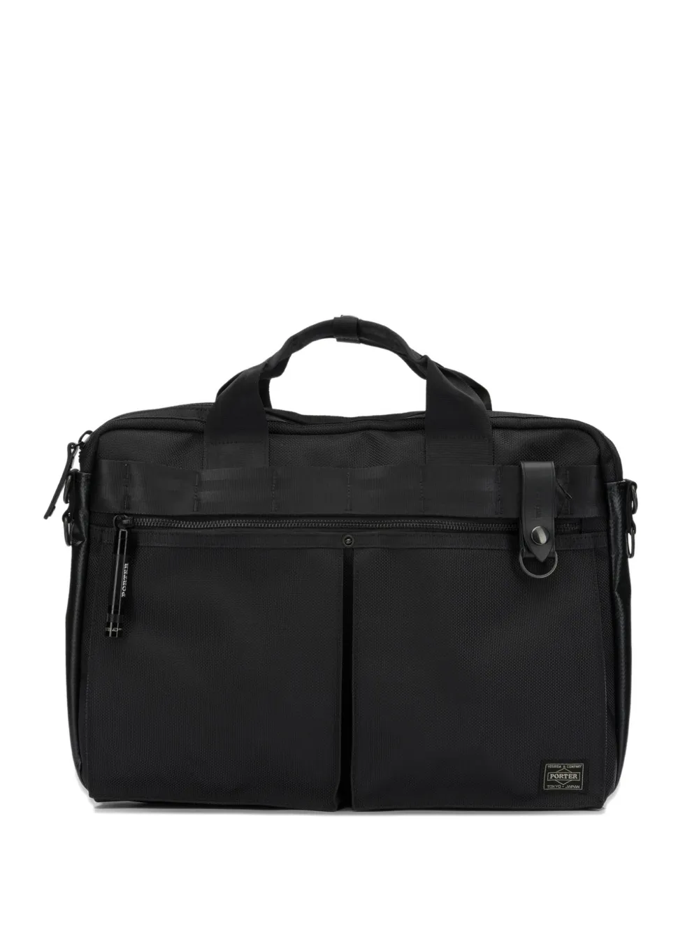 Porter-Yoshida & Co. Heat logo-patch briefcase - Nero