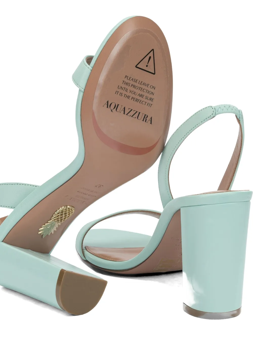 Aquazzura So Nude Block 85 sandals Blauw