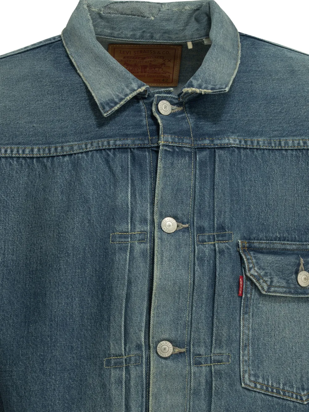 Levi's 1936 Type I geplooid denim jack Blauw