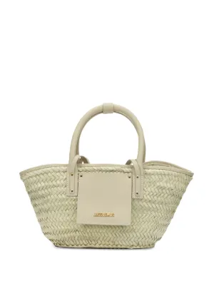 Marni Tropicalia Micro Bag In Leather And raffia-effect Fabric