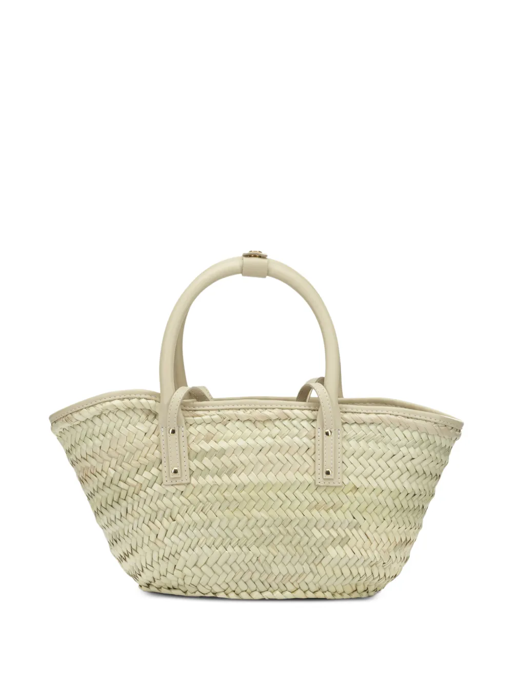Jacquemus Kleine The Soli raffia tas Beige