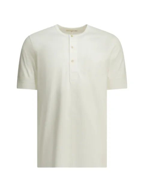 Merz B. Schwanen button-placket short-sleeve T-shirt