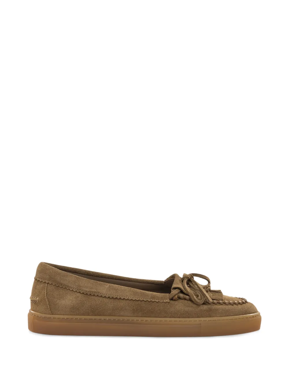 Copenhagen fringed suede loafers - Marrone
