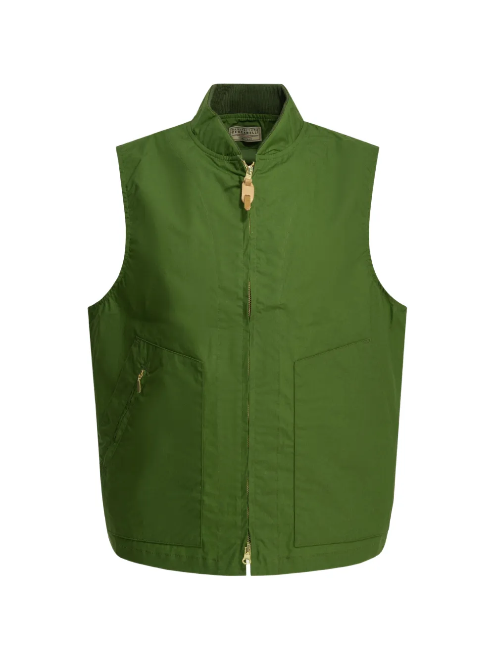 Ceccarelli zip-up gilet - Green