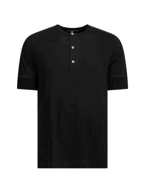 Merz B. Schwanen 103 Maco-Imit button-placket ribbed-cuff T-shirt