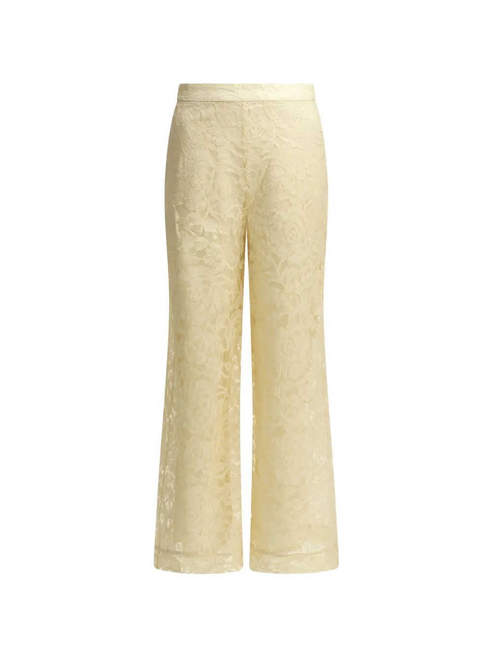 ZIMMERMANN Carousel floral-lace trousers - Neutrals